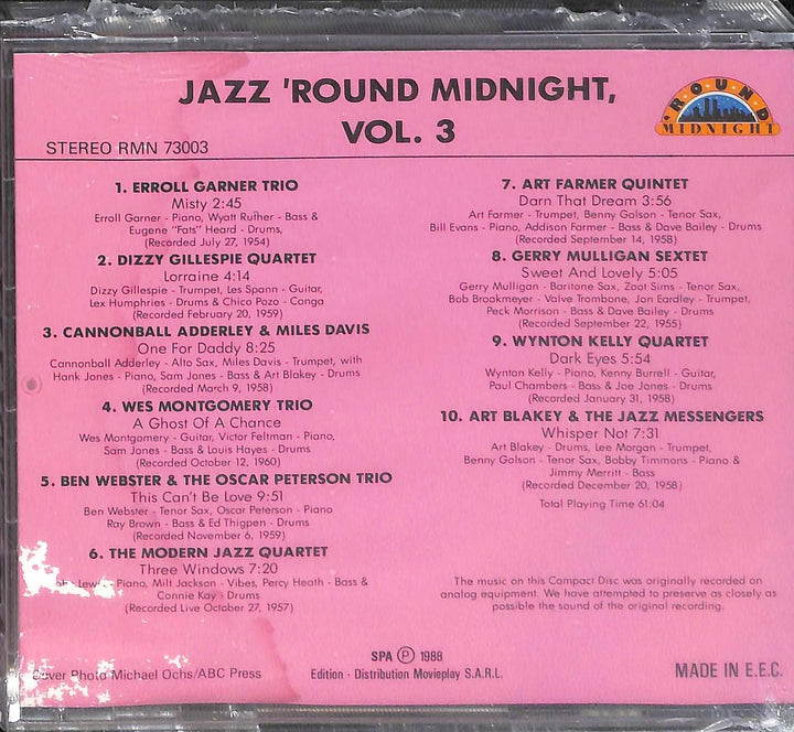 Jazz Round Midnight 3, Audio-CD