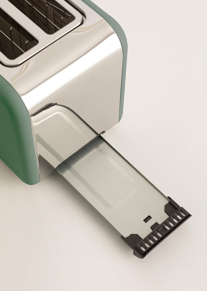 CREATE/TOAST RETRO XL/Toaster Salbeigrün / 6 Leistungsstufen, Krümelschublade, Thermostat, Auftauen,