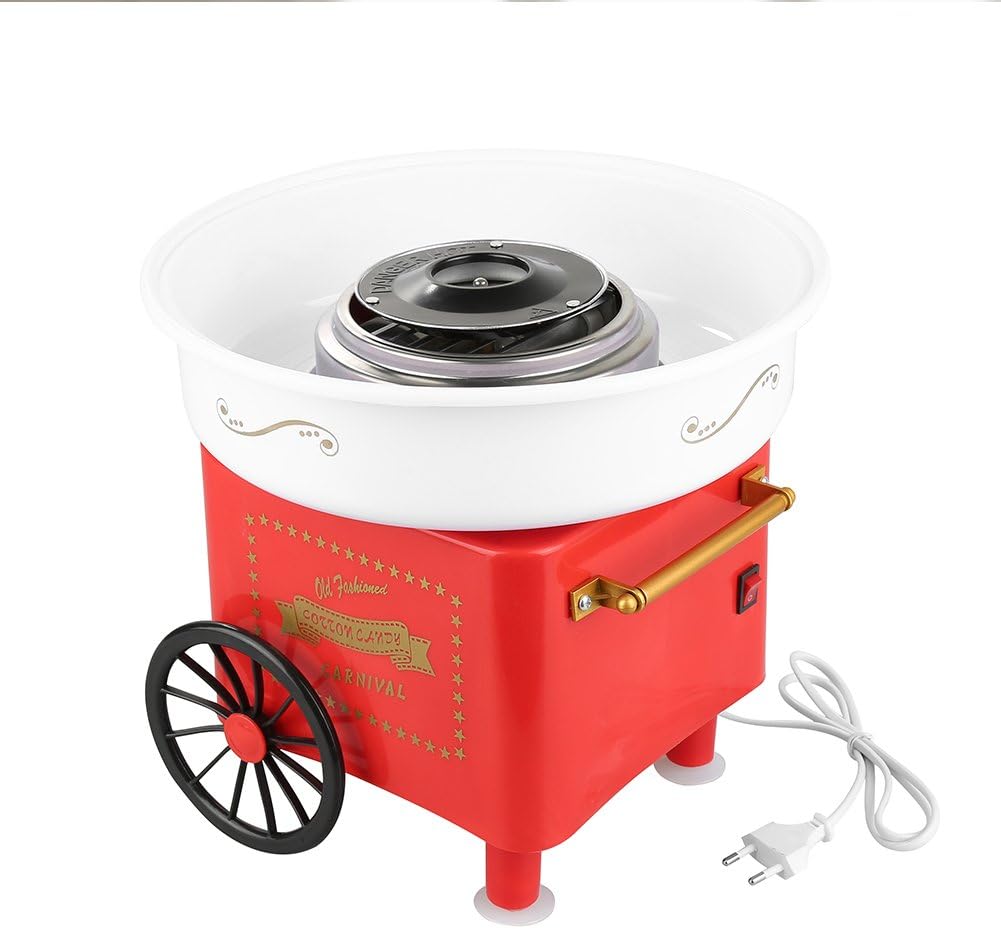 500W Zuckerwattemaschine, Mini Home DIY Süssigkeitenmaschine, 220V Zuckerwattegerät, mit 10 Zuckerwa