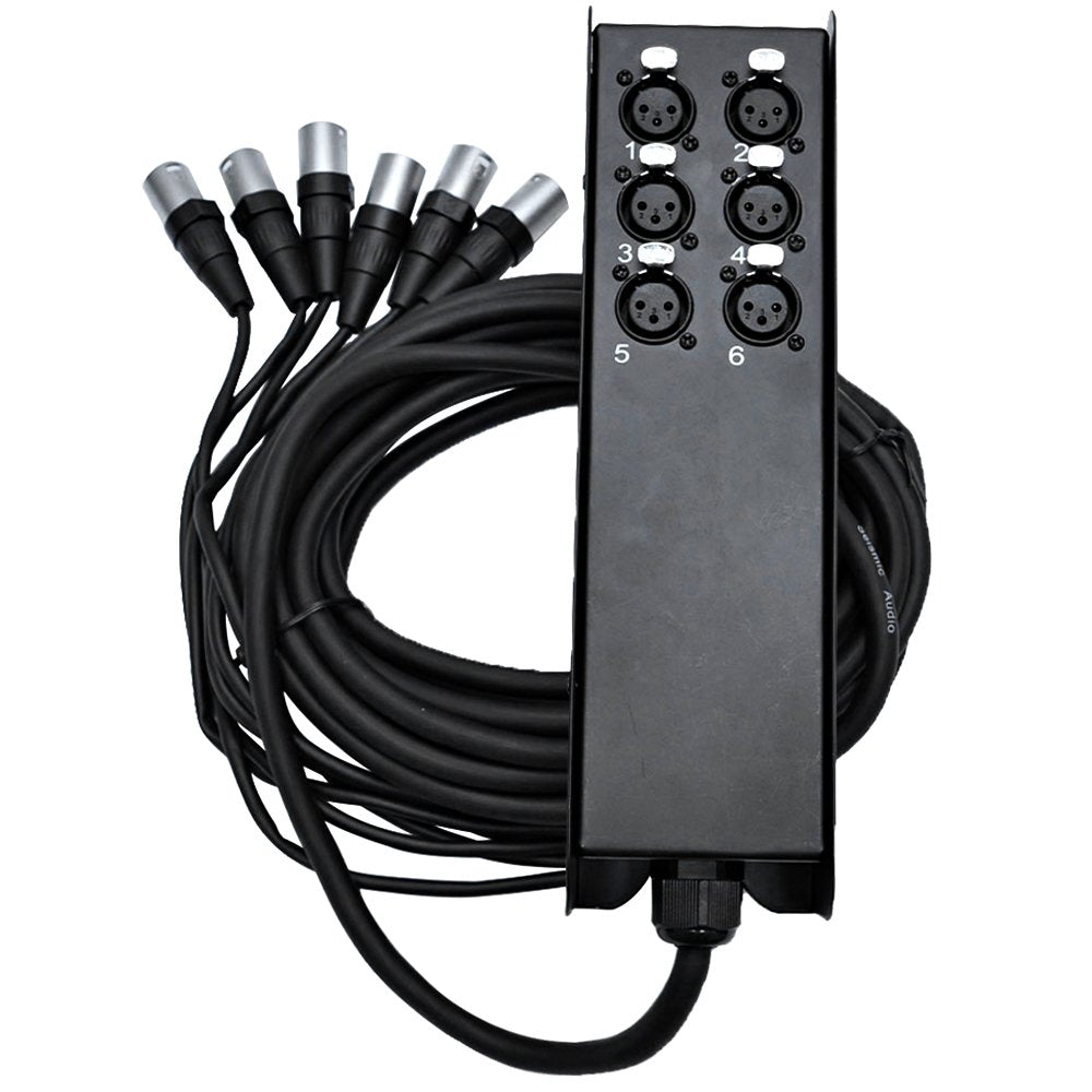 Seismic Audio SACB-6x25 6-Kanal Low Profile XLR Send Sub Snake Kabel, 7,6 m 25 Foot - 6 Sends, 25 Fo