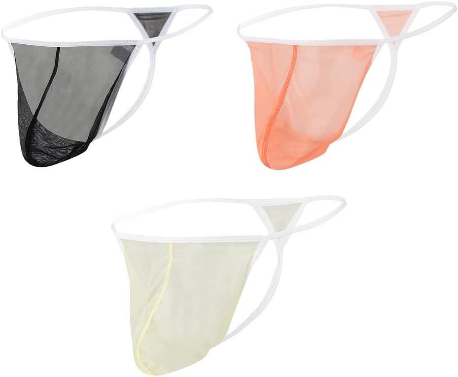 YAHWULAI Niedrige Taille Herren-String, Weich und Bequem,Leicht & Dehnbar XL 3 Pack:multi 01, XL 3 P