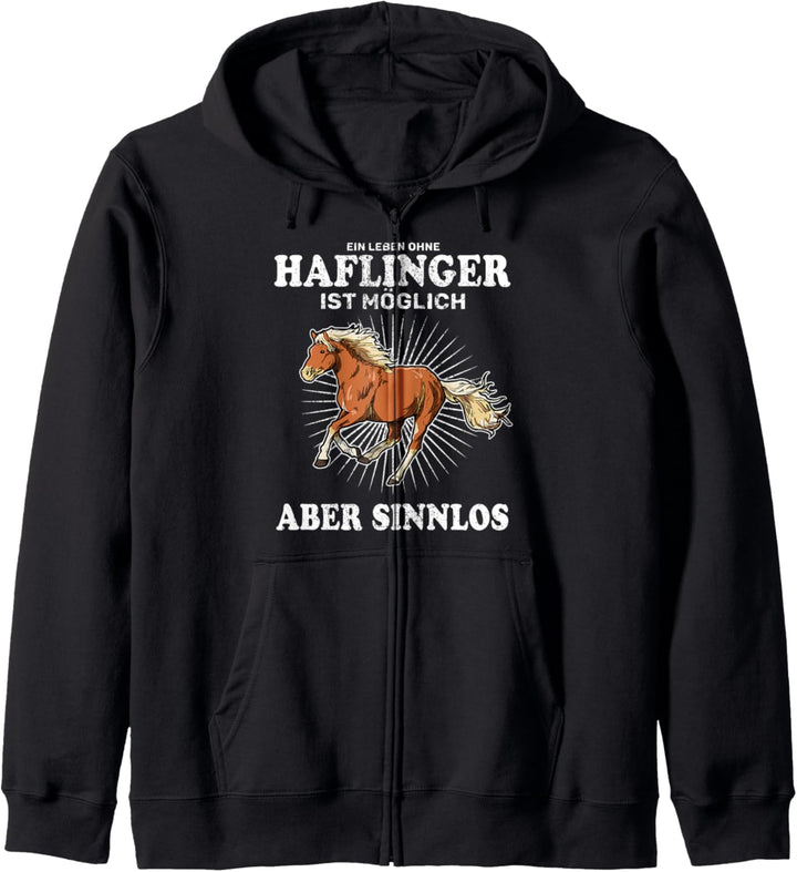 Ein Leben Ohne Haflinger Ist Sinnlos Pferd Reiter Kapuzenjacke