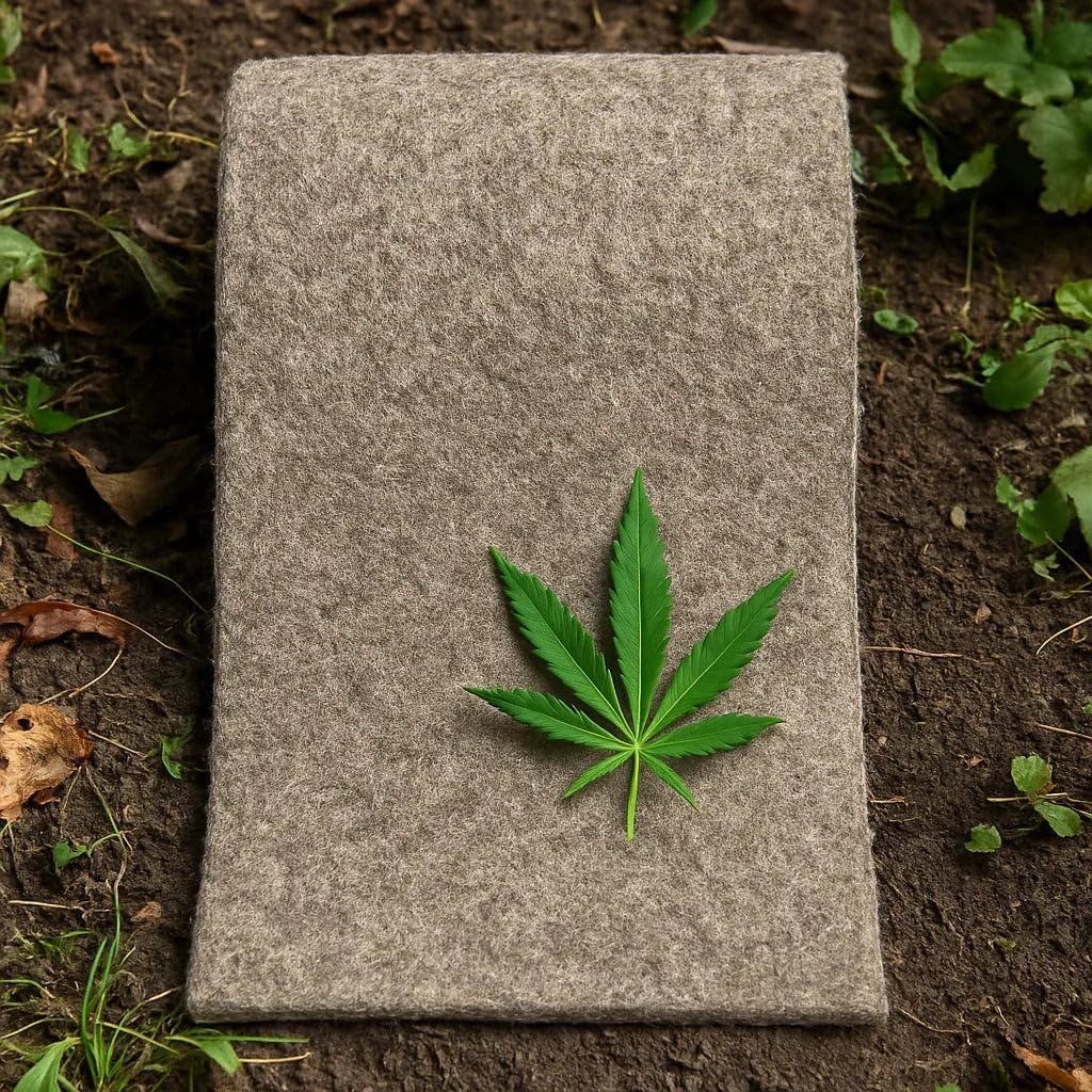 Florade Hanfmatte 0,65 × 10 m | Nagerteppich aus 100% Naturhanf | Kleintier-Einstreu für Käfig & Sta