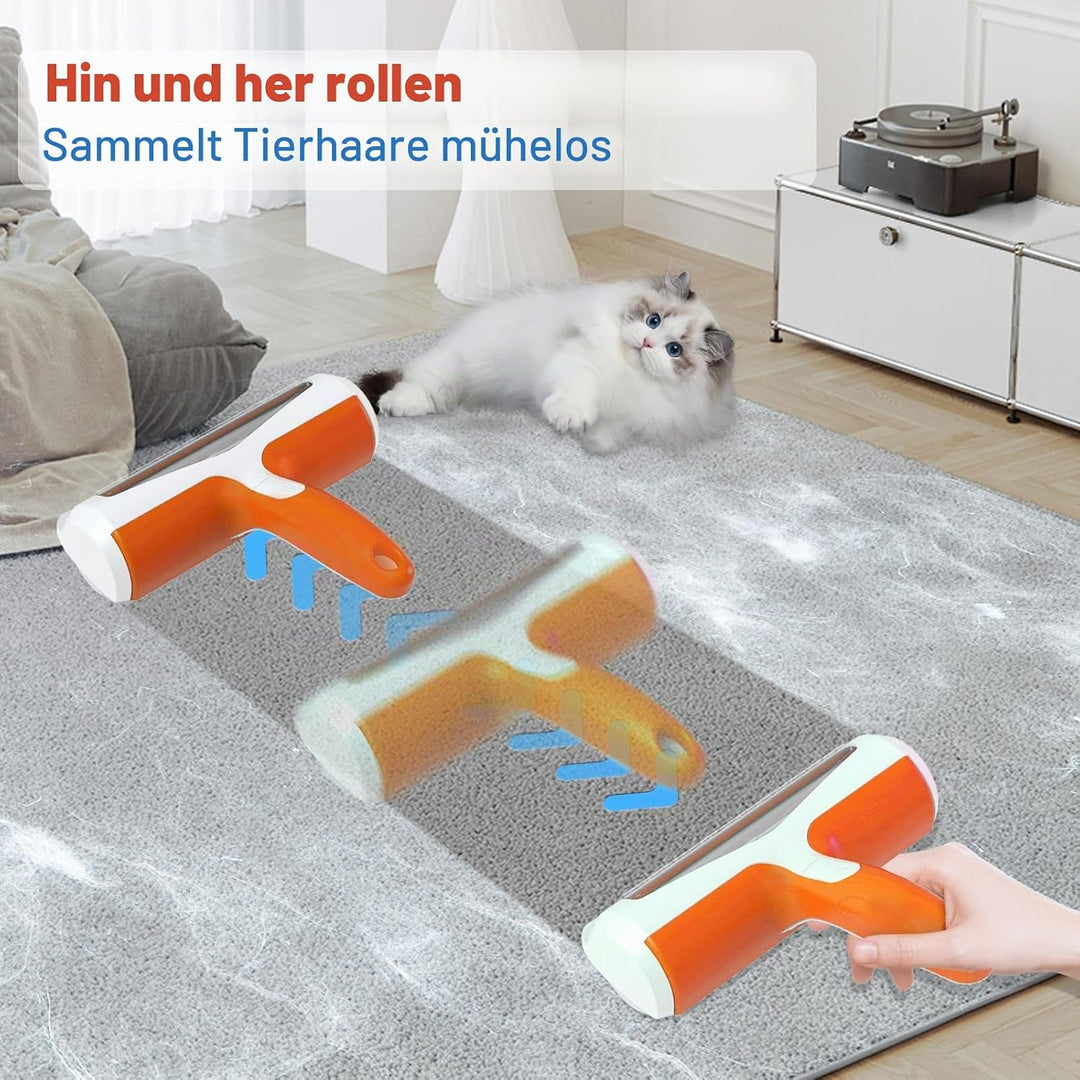ACE2ACE Tierhaarentferner Fusselrolle, Fusselrolle für Hundehaare und Katzenhaare Wiederverwendbar,