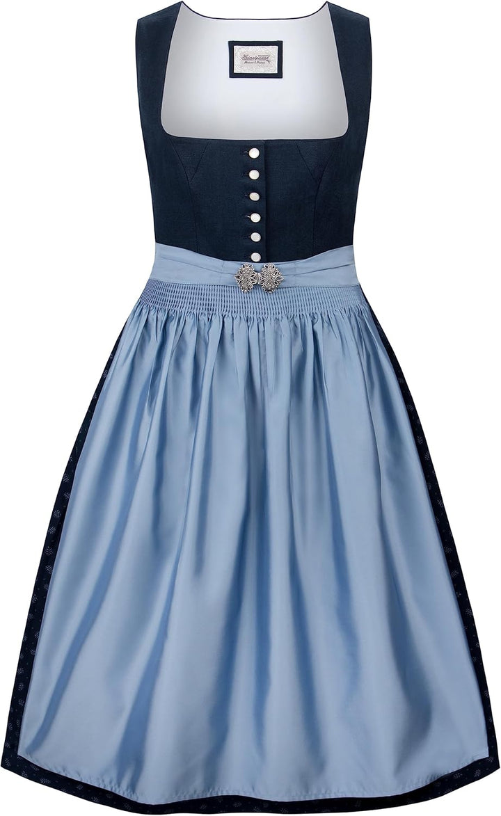 Stockerpoint Damen Dirndl Sieglinde Kleid für besondere Anlässe 38 Nachtblau, 38 Nachtblau