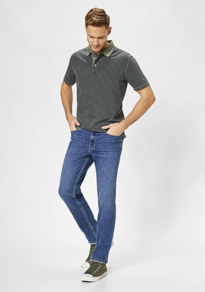 Paddocks Slim-Fit Jeans Motion & Comfort Elastizität Pipe 30W / 30L Mid Blue, 30W / 30L Mid Blue