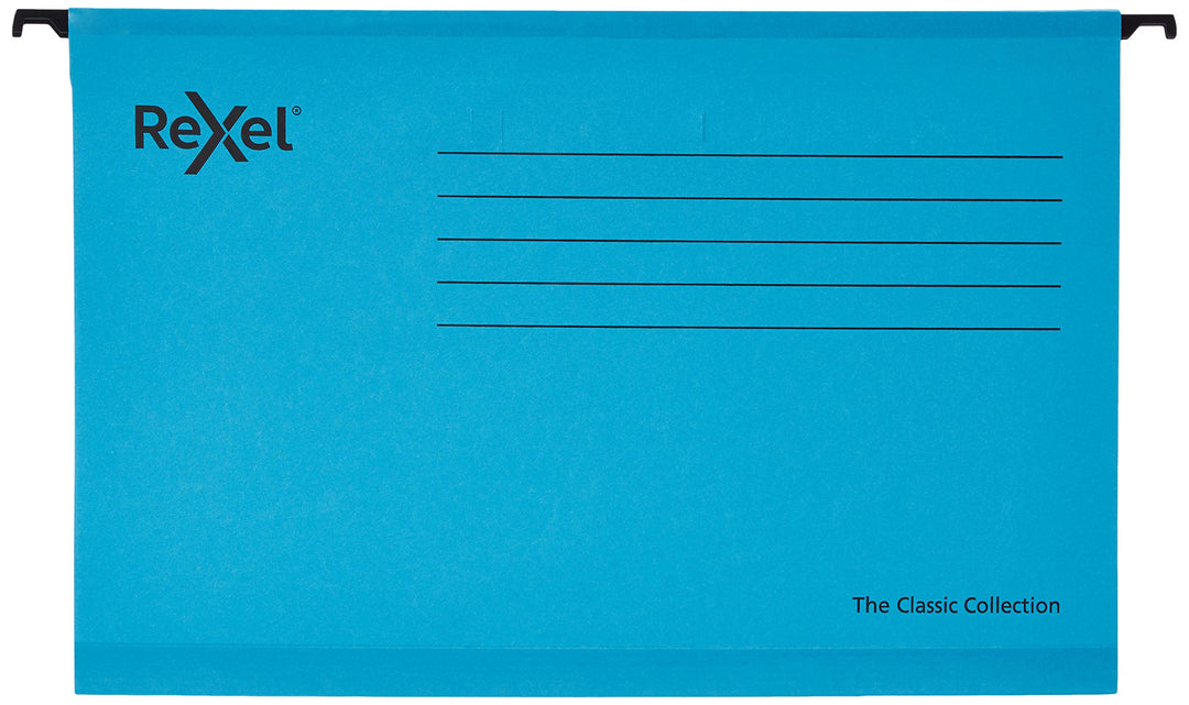 Rexel Classic Hängemappen Foolscap, blau, 25 Stück, 2115590, blau