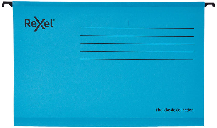 Rexel Classic Hängemappen Foolscap, blau, 25 Stück, 2115590, blau