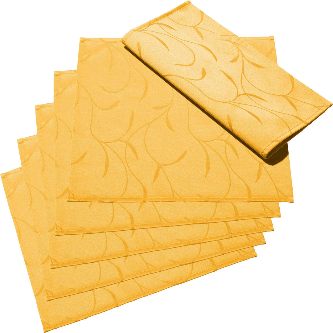 Erwin Müller Servietten"Remscheid" 6er-Pack Damast mango Grösse 40x40 cm 40x40 cm Mango, 40x40 cm Ma
