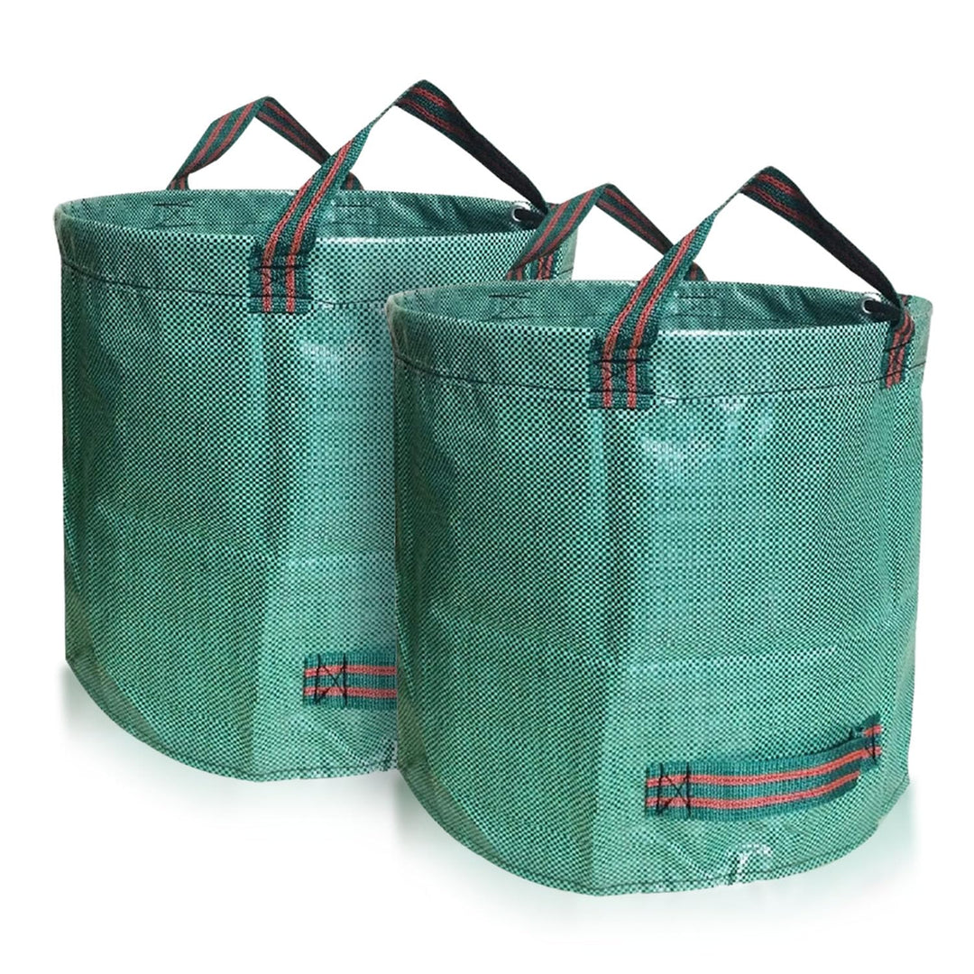 2er Set Gartensack -500L Gartenabfallsack mit extra verstärktem Boden -Heavy Duty Gartenarbeit Säcke