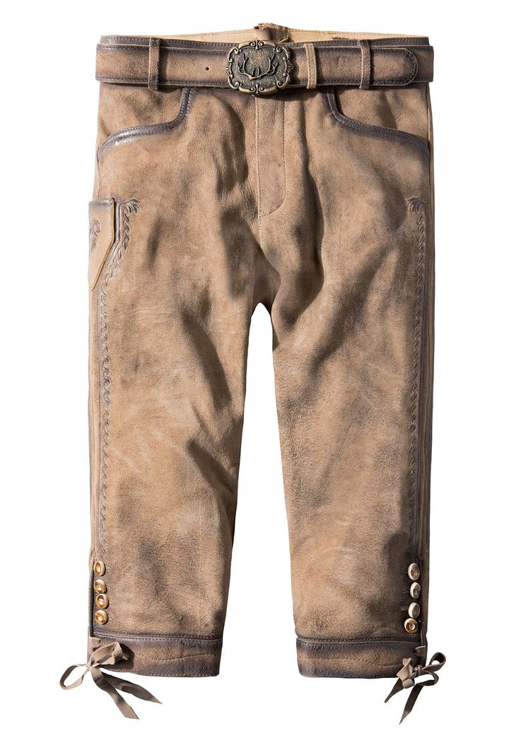 Stockerpoint Herren Lederhose Hose Siggi2, 44 Wood Gespeckt