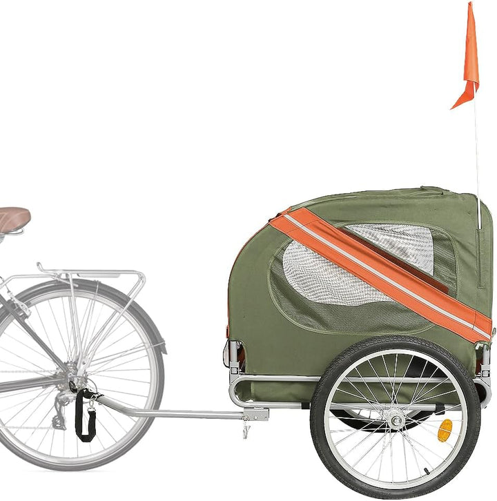 Fahrradanhänger für Hunde, Kapazität 40 kg, Kinderwagen mit Kupplung, drehbar, Sicherheitsnetz, Rege