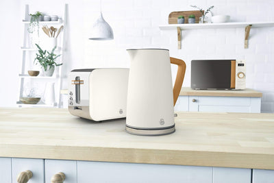 Swan Nordic 20 L digitaler Mikrowellenherd & Nordic Set Frühstücks-Wasserkocher, kabellos, 1,7 l, 22