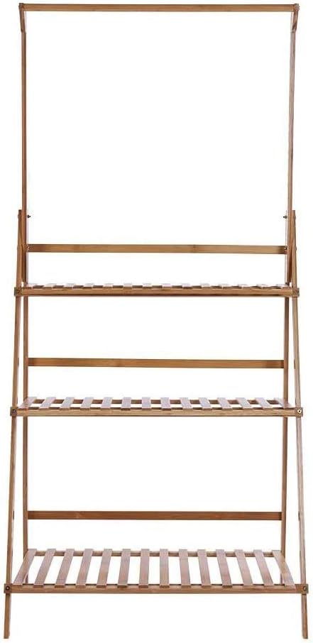 Blumenständer für Innen, Pflanzenständer Bambus Pflanzenregal Pflanzentreppe Outdoor 3 Ebenen Blumen