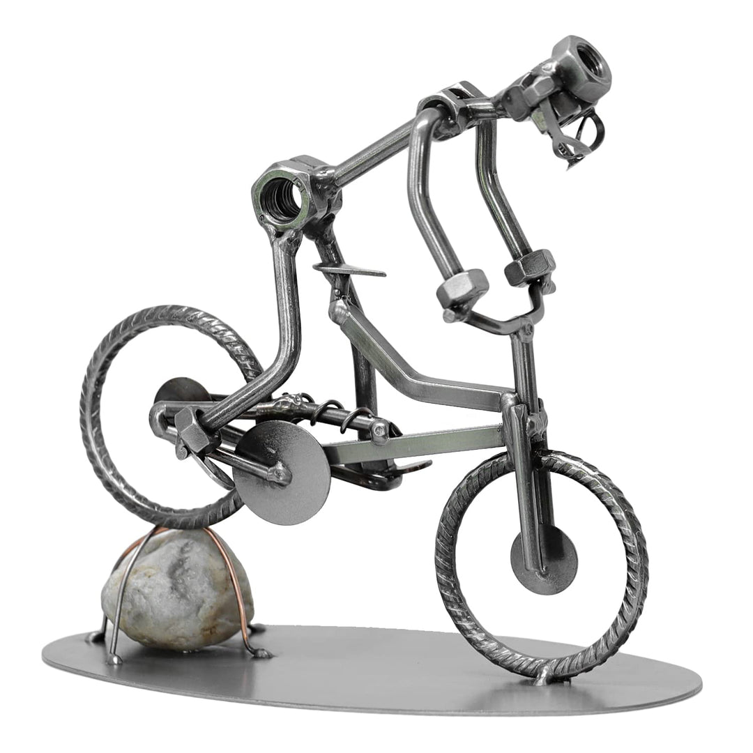 metalman24 Schraubenmännchen Fahrrad Mountainbike Stein MTB handgefertigte ausgefallene Geschenkidee