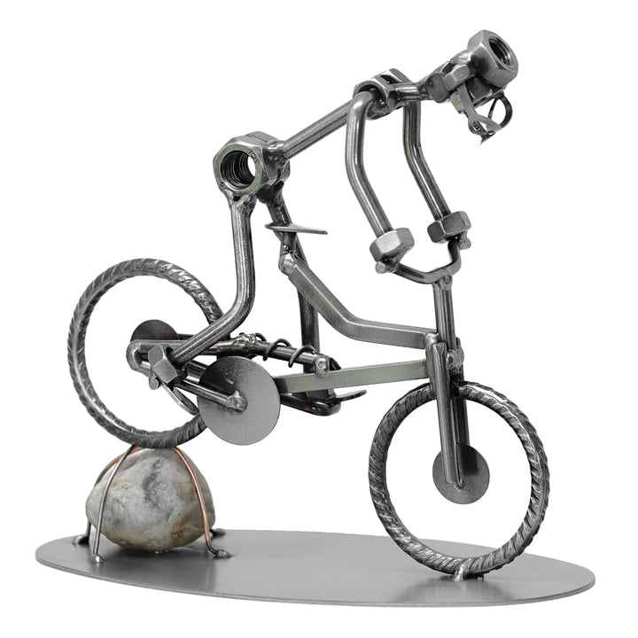 metalman24 Schraubenmännchen Fahrrad Mountainbike Stein MTB handgefertigte ausgefallene Geschenkidee