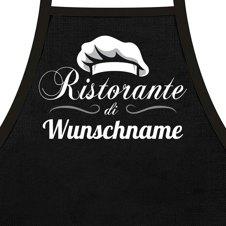 Kochschürze für Männer Ristorante di + Wunschname - als Geschenk Grillschürze oder Küchen Schürze pe