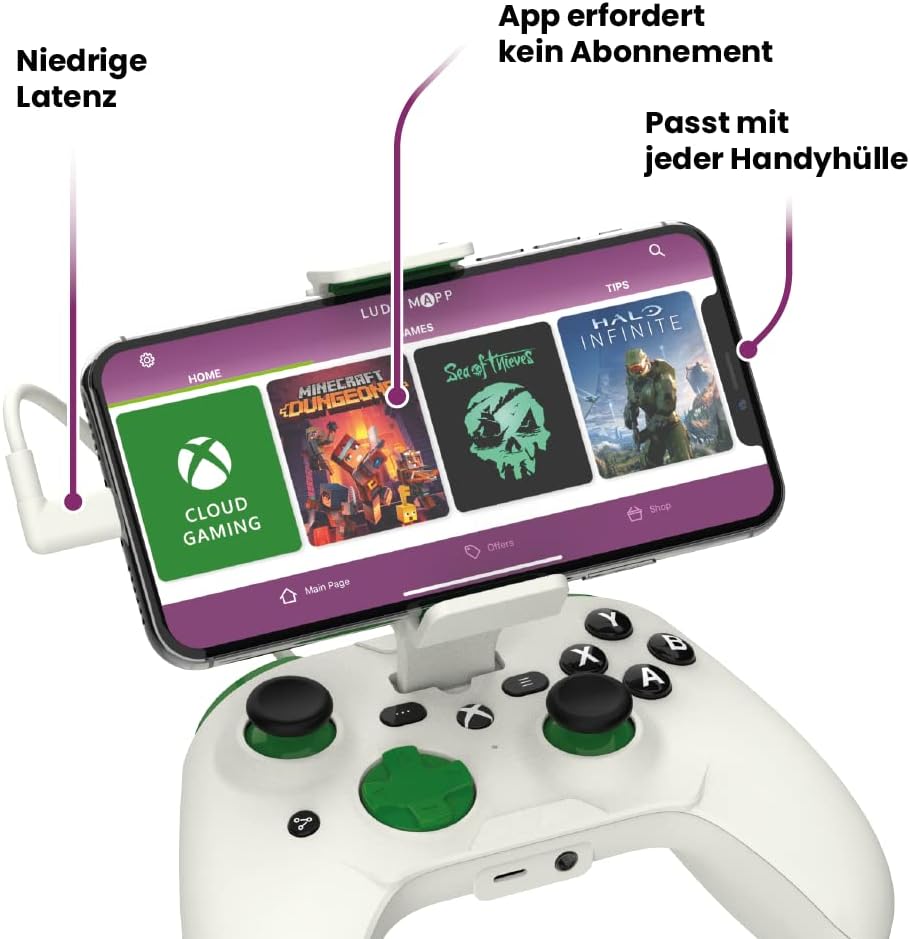 RiotPWR Mobile Cloud Gaming Controller für iOS (Xbox Edition) - Mobiles Konsolenspiel auf deinem iPh