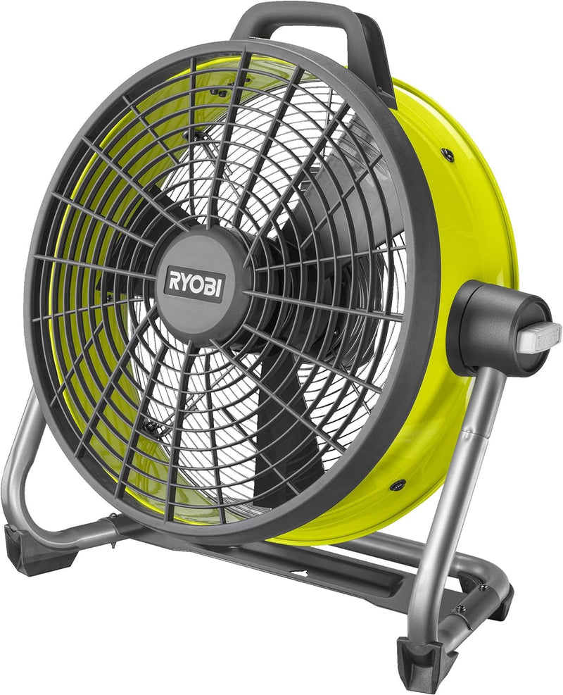 RYOBI 18 V Akku-Stand-Ventilator R18F5-0 (Kabelloser Bodenventilator, 45-cm-Trommel für maximale Luf