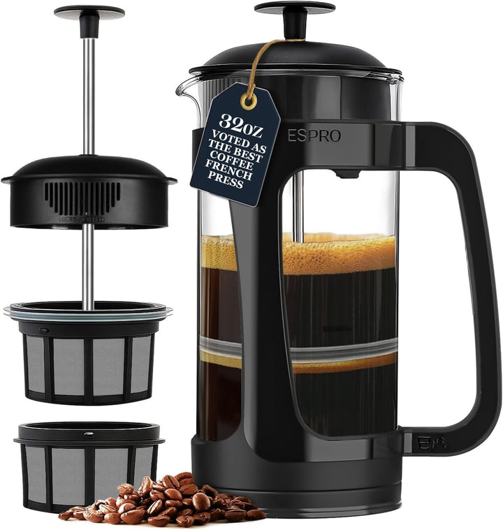 ESPRO® French Press P3 mit Kaffeefilter, 1 Liter, 32 Unzen