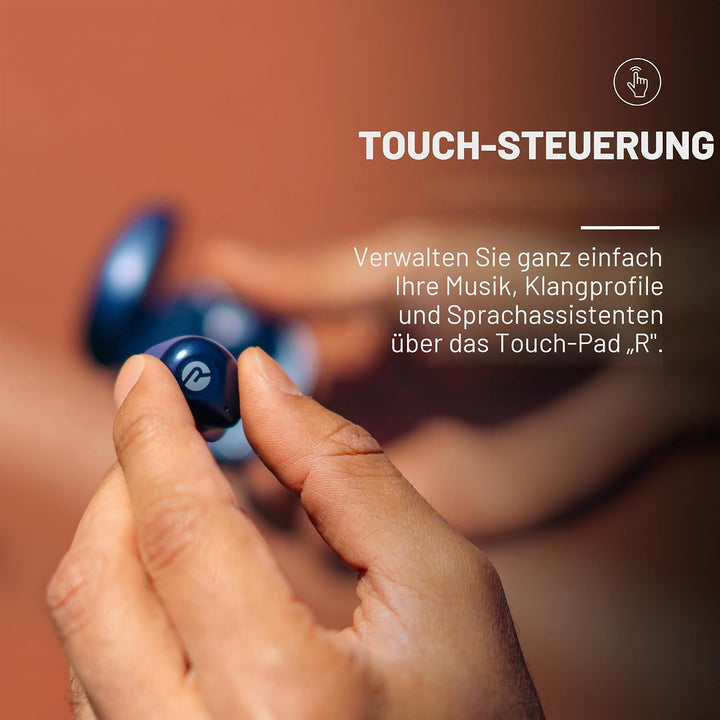 Raycon Fitness True Wireless Bluetooth-Ohrhörer mit eingebautem Mikrofon 54 Stunden Akku IPX 7 wasse