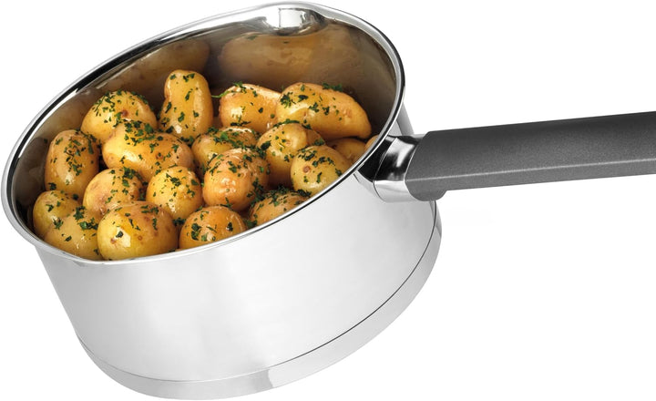 Russell Hobbs RH01164EU Excellence 20cm Stielkasserolle, 2.5L stieltopf mit Glasdeckel, hochglanzpol