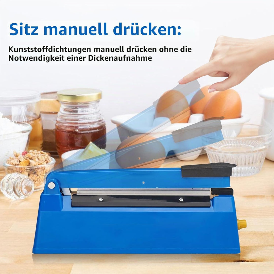 Heisssiegelgerät 200mm Folienschweissgerät Kunststoff Versiegelung Maschine 2mm Dichtungsbreite Balk