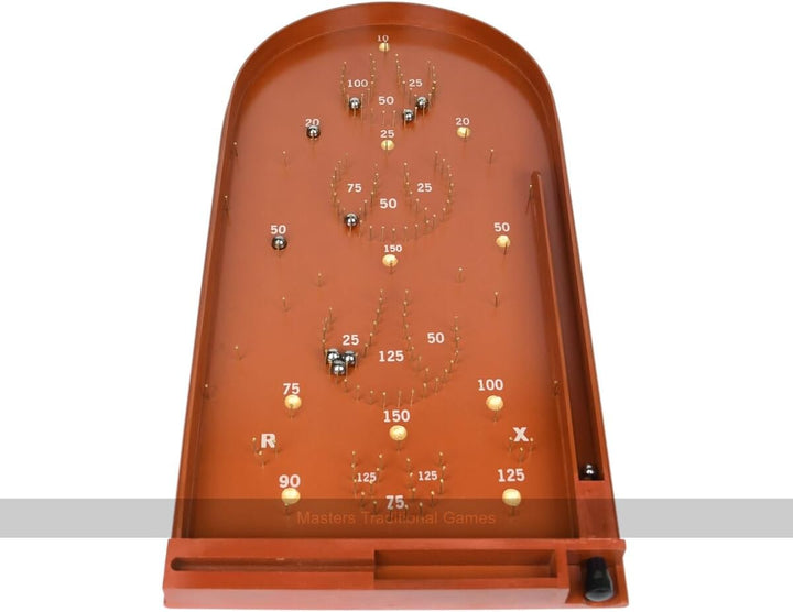 Masters Classic Pin Bagatelle Game - Full Size Premium Quality Wooden Bagatelle with Spring Plunger