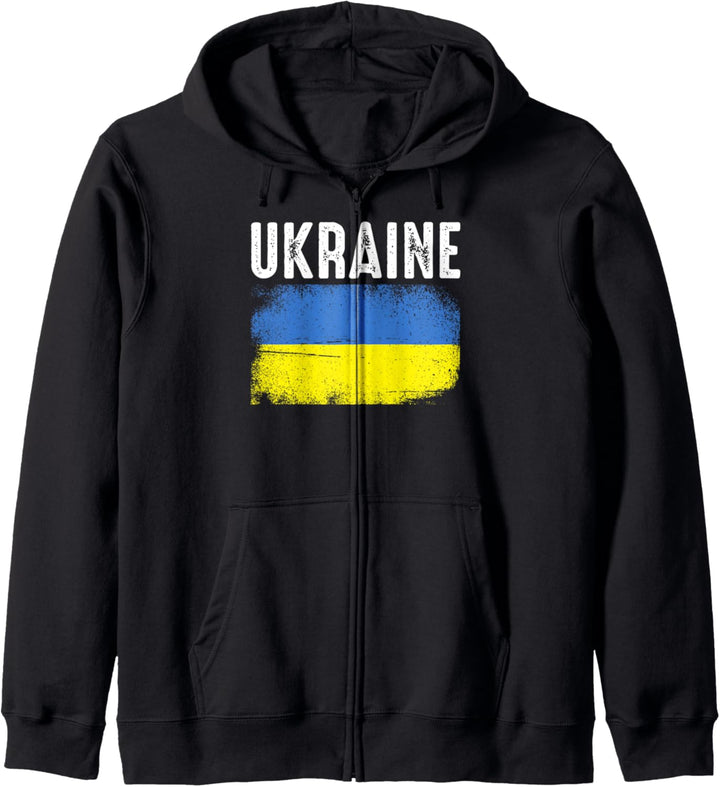 Patriotische Ukrajina Ukraine Ukraina Wappen Flagge Ukrainer Kapuzenjacke