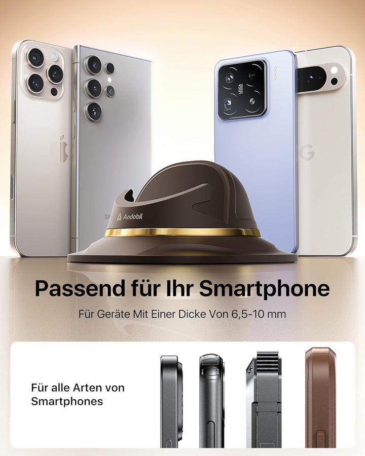 andobil Handyhalterung Auto Handyhalterung [ 2026 Einfach zu Benutzen ] Handy Halterung Auto Armatur
