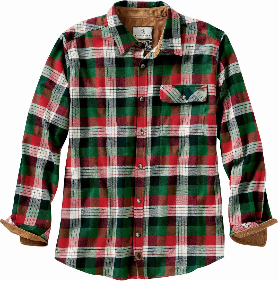 Legendary Whitetails Herren Buck Camp Flanell, Langarm-Karohemd mit Knopfleiste und Cordbündchen S A
