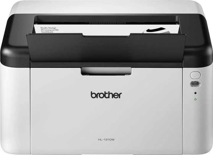 Brother HL-1210W , Monochrom, Kompakter S/W-Laserdrucker weiss/dunkelgrau grau mit WLAN, grau mit WL