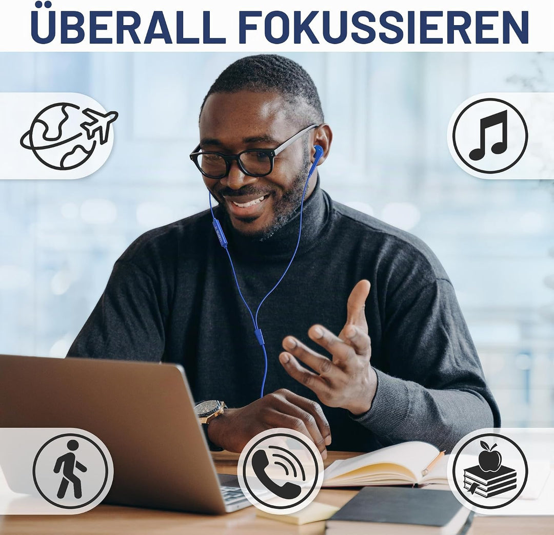 LUDOS FEROX USB C Kopfhörer, 5 Jahre Garantie für iPhone 16 15 Pro Max Plus Samsung Galaxy S24 S23 U
