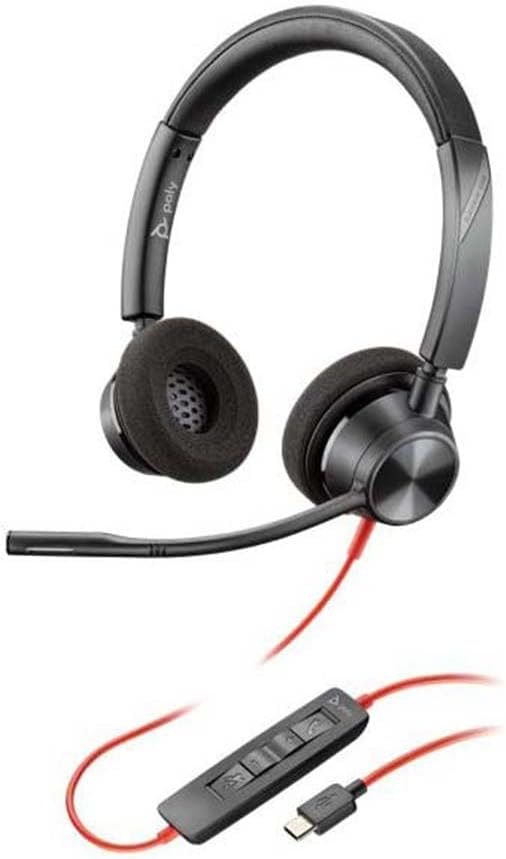 Plantronics–Blackwire 3320 USB-C (Poly) – kabelgebundenes Zwei-Ohr Headset (Stereo) mit Mikrofonarm