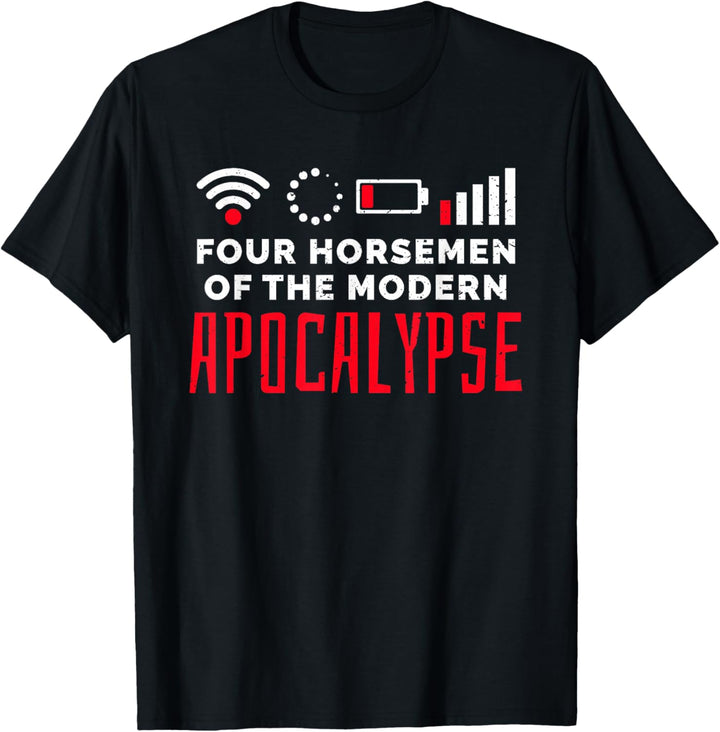 Gamer Geschenk: Die Vier Modernen Apokalyptischen Reiter T-Shirt
