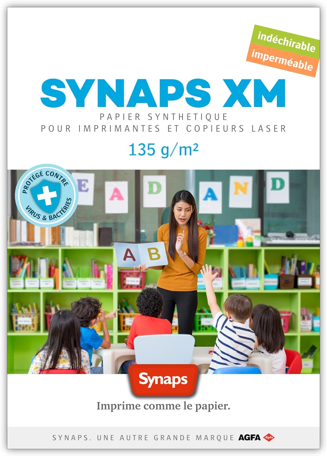 SYNAPS XM135 Unterteilung, reissfest, Polyester, matt, 120µ, 135g, A4, 250 Blatt