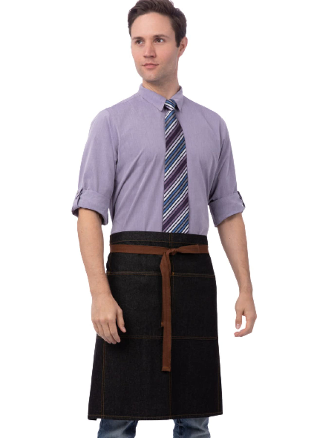 Chef Works Unisex Memphis Bistroschürze, Schwarz – Bistro-Schürze, Einheitsgrösse Schwarz – Bistro-S