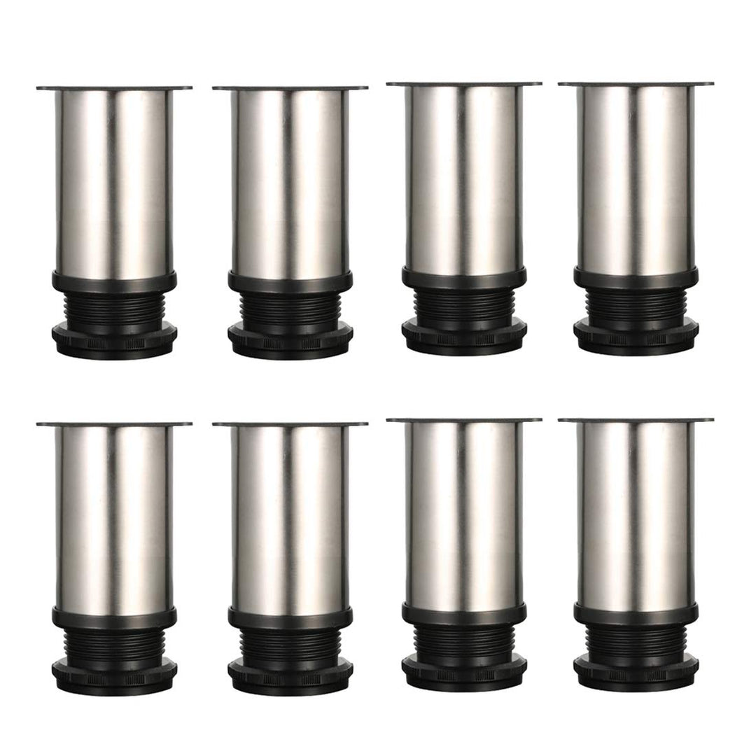 Qrity 8X Tischbeine Edelstahl, Füsse verstellbar, möbelfüsse verstellbar füsse für möbel, Beine für