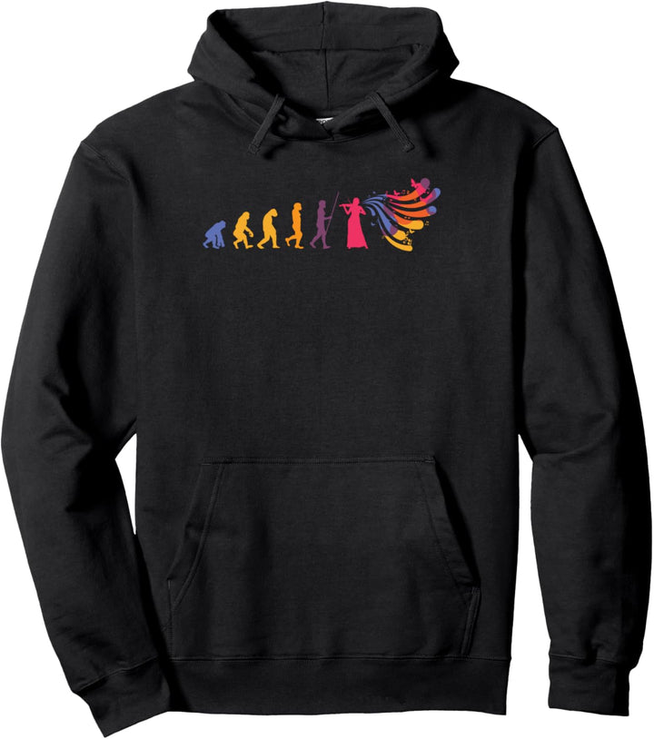 Evolution Geige Violine Geiger Violinist Geigenspieler Pullover Hoodie