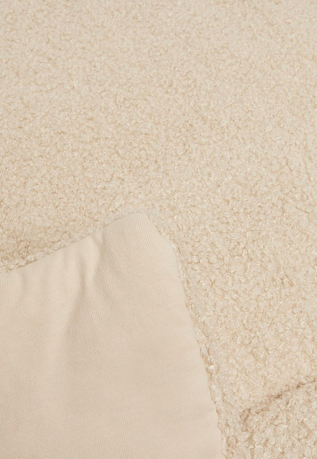 Jollein Krabbeldecke für Baby - Boucle, Naturel - Laufgittereinlage - 75x95 cm - Spieldecke Baby - C