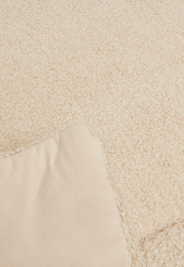 Jollein Krabbeldecke für Baby - Boucle, Naturel - Laufgittereinlage - 75x95 cm - Spieldecke Baby - C