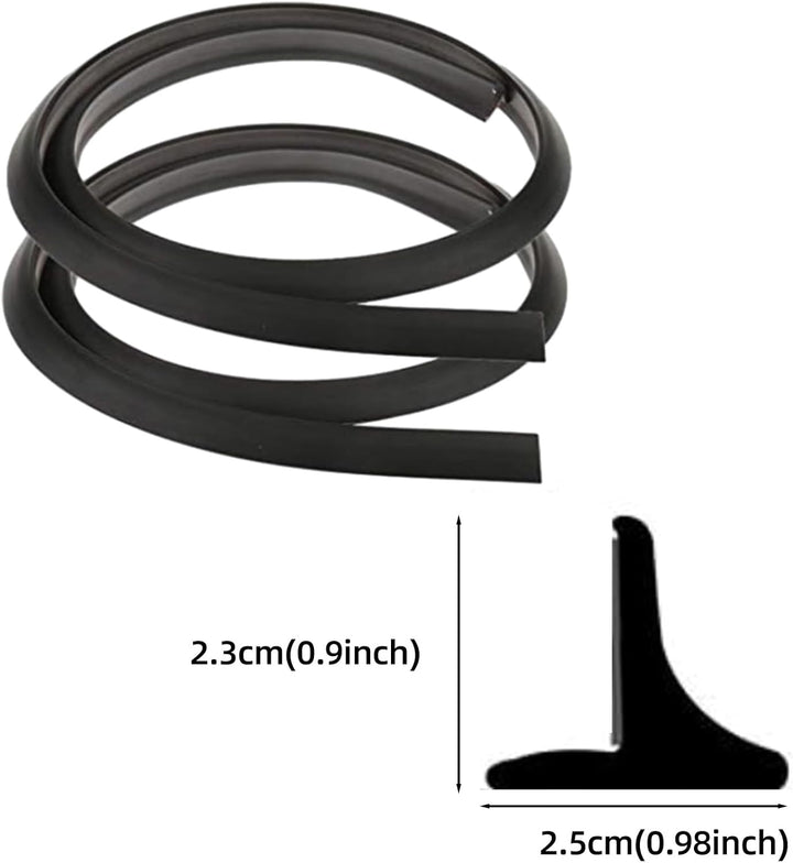 Riloer Universal-Seitenkotflügel, 2 x 1,5 m dreieckige Gummirad-Augenbrauenbogenschutzbleche, schwar