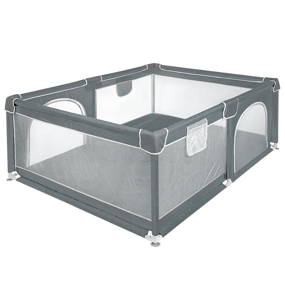 Laufstall für Babys, 160 x 120 cm, Aktivitätsgitter für Kinder, mit Basis, modular, faltbar, grosser