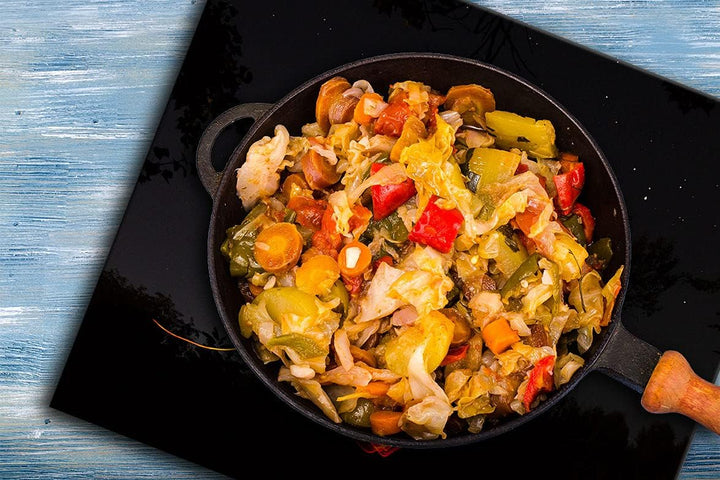 TMK | Herdabdeckplatte 60x52 Einteilig Glas Elektroherd Induktion Herdschutz Spritzschutz Glasplatte