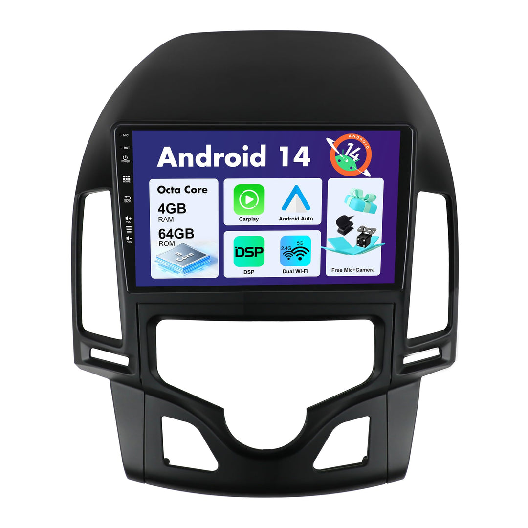 BXLIYER Android 12 IPS Autoradio Passt für Hyundai-H I30 (2004-2007) - Eingebaut Carplay/Android Aut