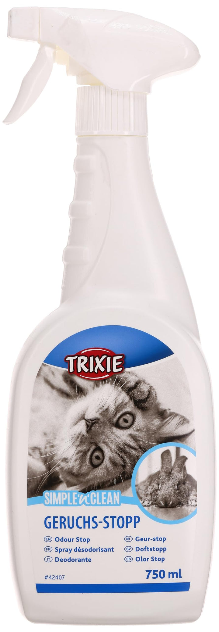 TRIXIE Simple'n'Clean Geruchs-Stopp für Katzen 750 ml - Geruchsentferner beseitigt unangenehme Gerü
