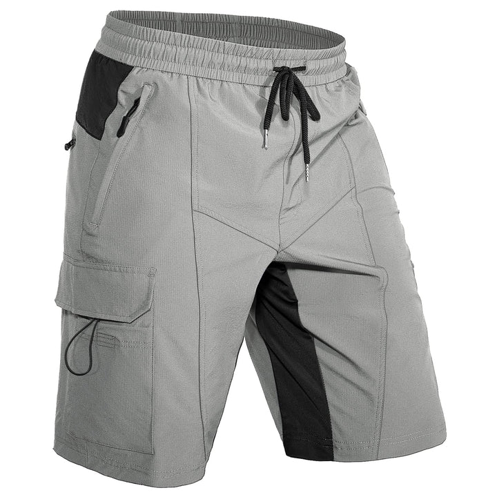 Hiauspor Wanderhose Herren Kurz MTB Hose Leichte Schnelltrocknend Cargo Bermuda Chino mit 5 Taschen