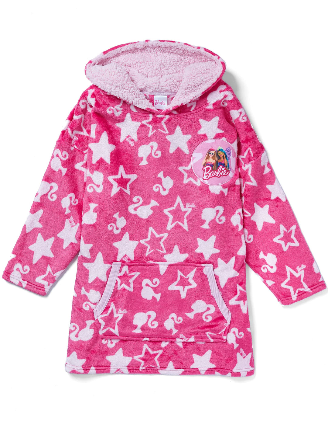 Barbie Mädchen Bettdecke Kapuzenpullover Übergrosse Fleece Für Kinder Rosa Einheitsgrösse