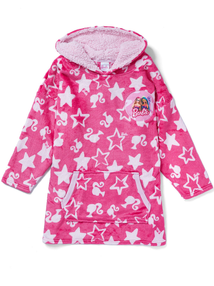 Barbie Mädchen Bettdecke Kapuzenpullover Übergrosse Fleece Für Kinder Rosa Einheitsgrösse