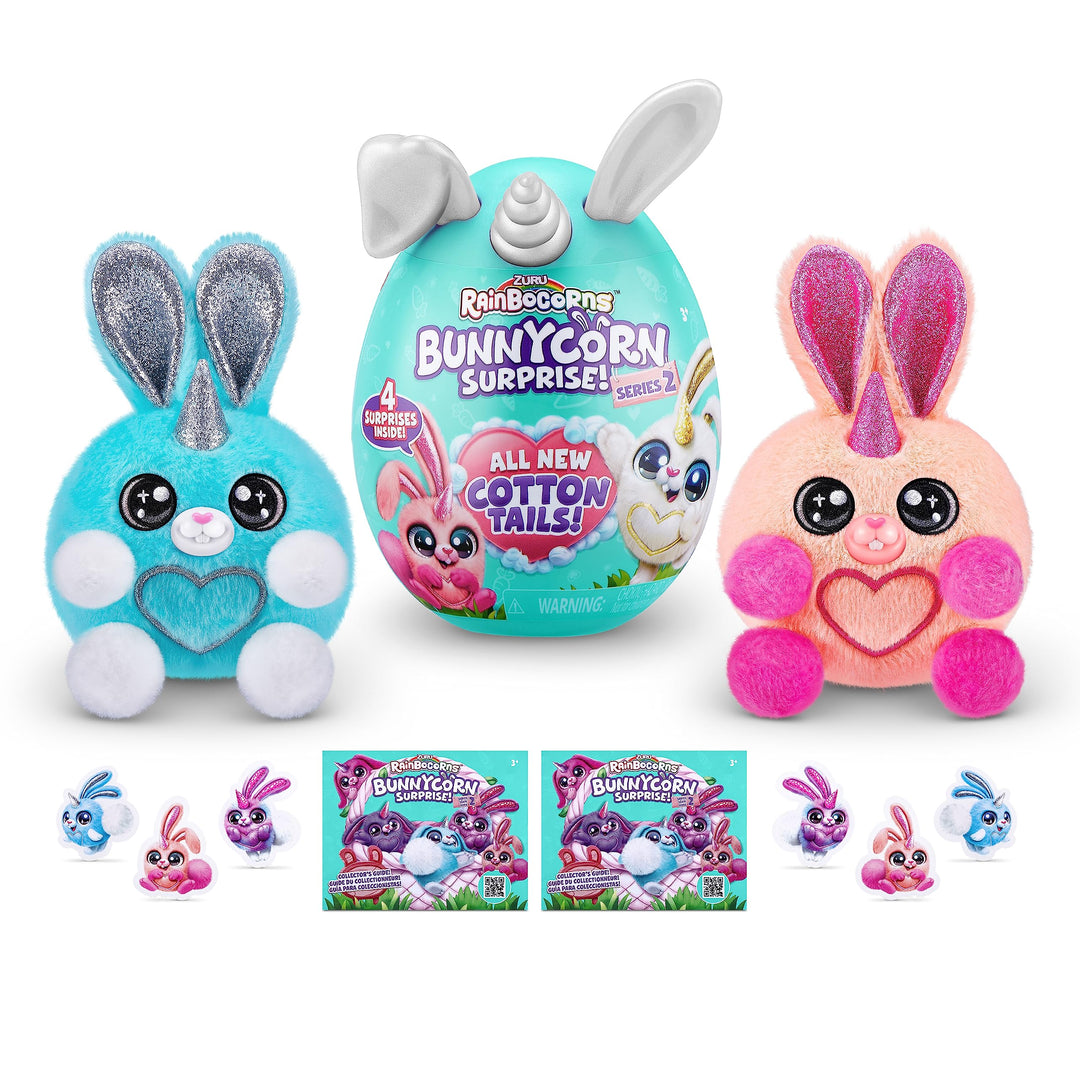 Rainbocorns 9292 Bunnycorn Surprise Serie 2, 4 Überraschungen im Inneren, Sammeln, (2er-Pack) Plüsch